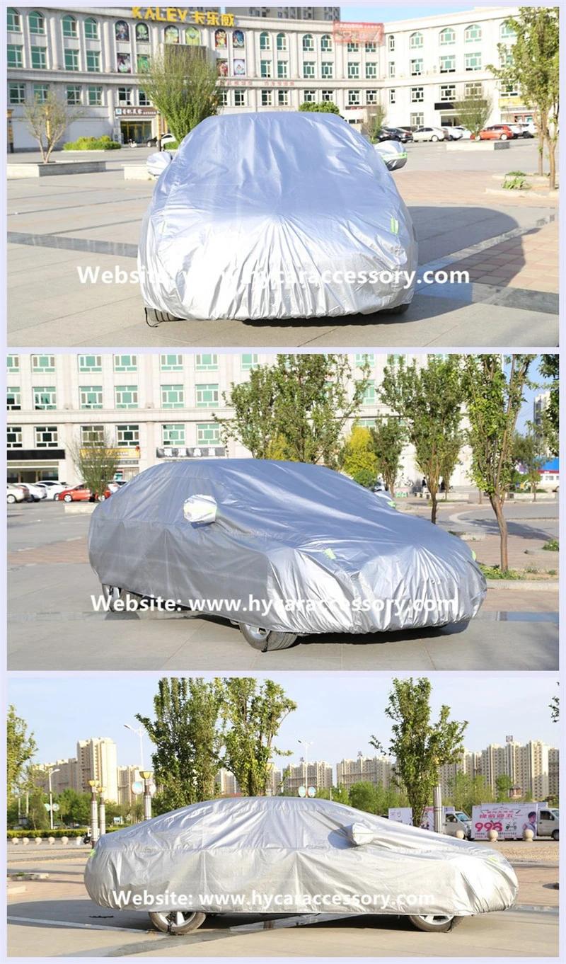 Orange Folding Oxford Sunshade Sunproof Portable Waterproof Manful Car Cover