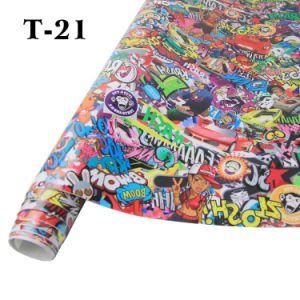 1.52X30m Digital Printing Sticker Bomb Cartoon Graphic Design Car Wrap Vinyl