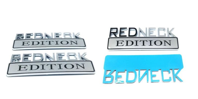 Redneck Edition Emblem for Chevrolet Silverado Chevy Camaro Emblem Fender Badge Decal Sticker Logo Car Accessories Car Parts Decoration ABS Plastic