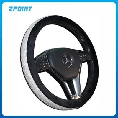 Steering Wheel Cover for Women Bling Bling Crystal Diamond Sparkling Car SUV Wheel Protector