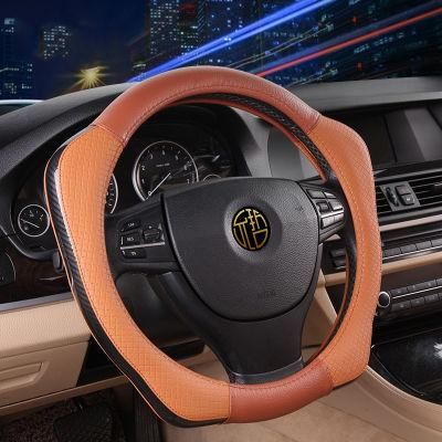 Popular 15inch Leather Auto Steering Wheel Sleeve