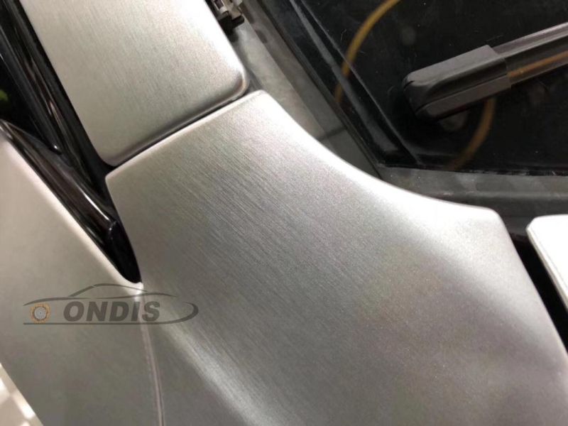 Ondis Car Decoration Pearl Metal Brushed Stain Silver Car Wrap Vinyl