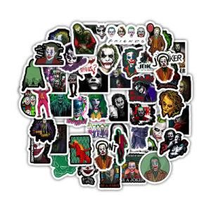 50PCS Mixed The Joker Cartoon Stickers for Skateboard Fridge Phone Guitar Motorcycle Luggage PVC Waterproof Joke Toy Sticker