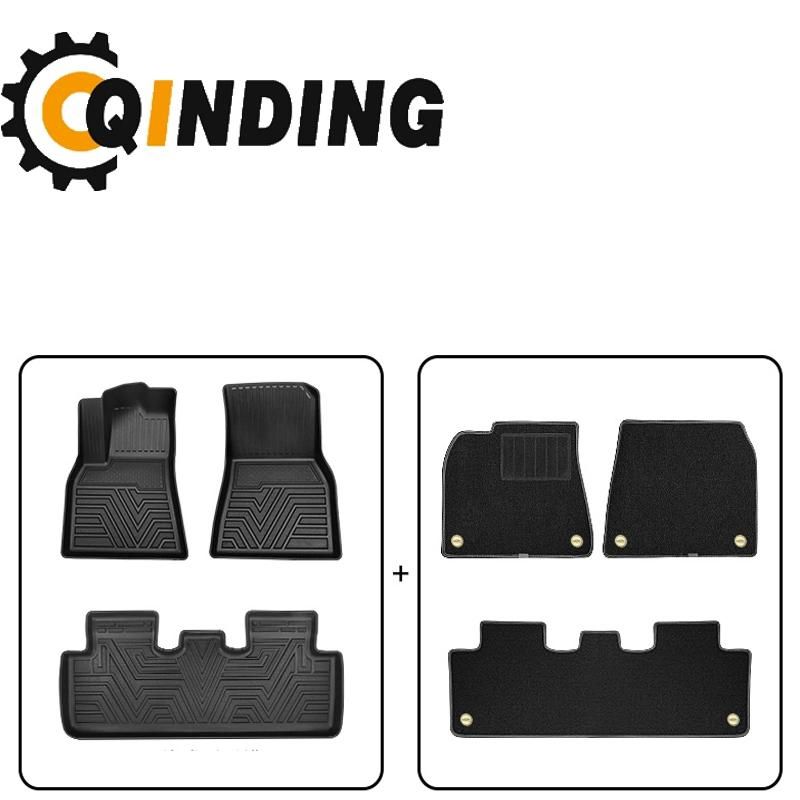 Basics 3-Piece All-Weather Protection Heavy Duty Rubber Floor Mats for Cars and Trucks Black Universal Trim to Fit