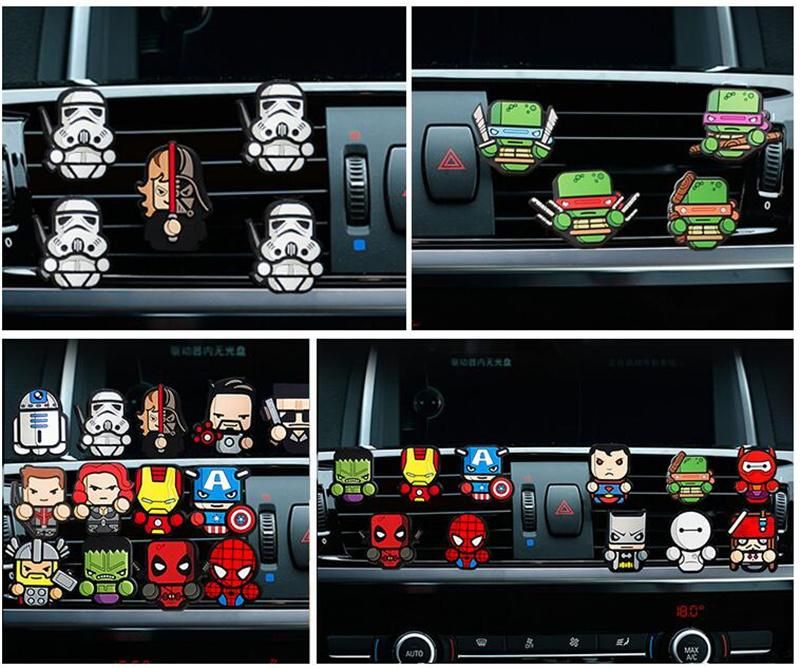 Cartoon Auto Air Conditioning Car Air Vent Clip for Marvel Hero Fashion Car Air Freshener