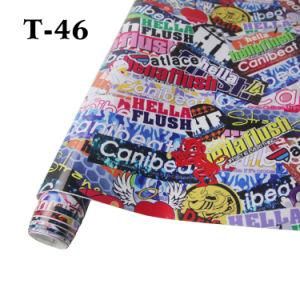 1.52X30m PVC Bomb Custom Stickerbomb Foil Sheet Vinyl for Car