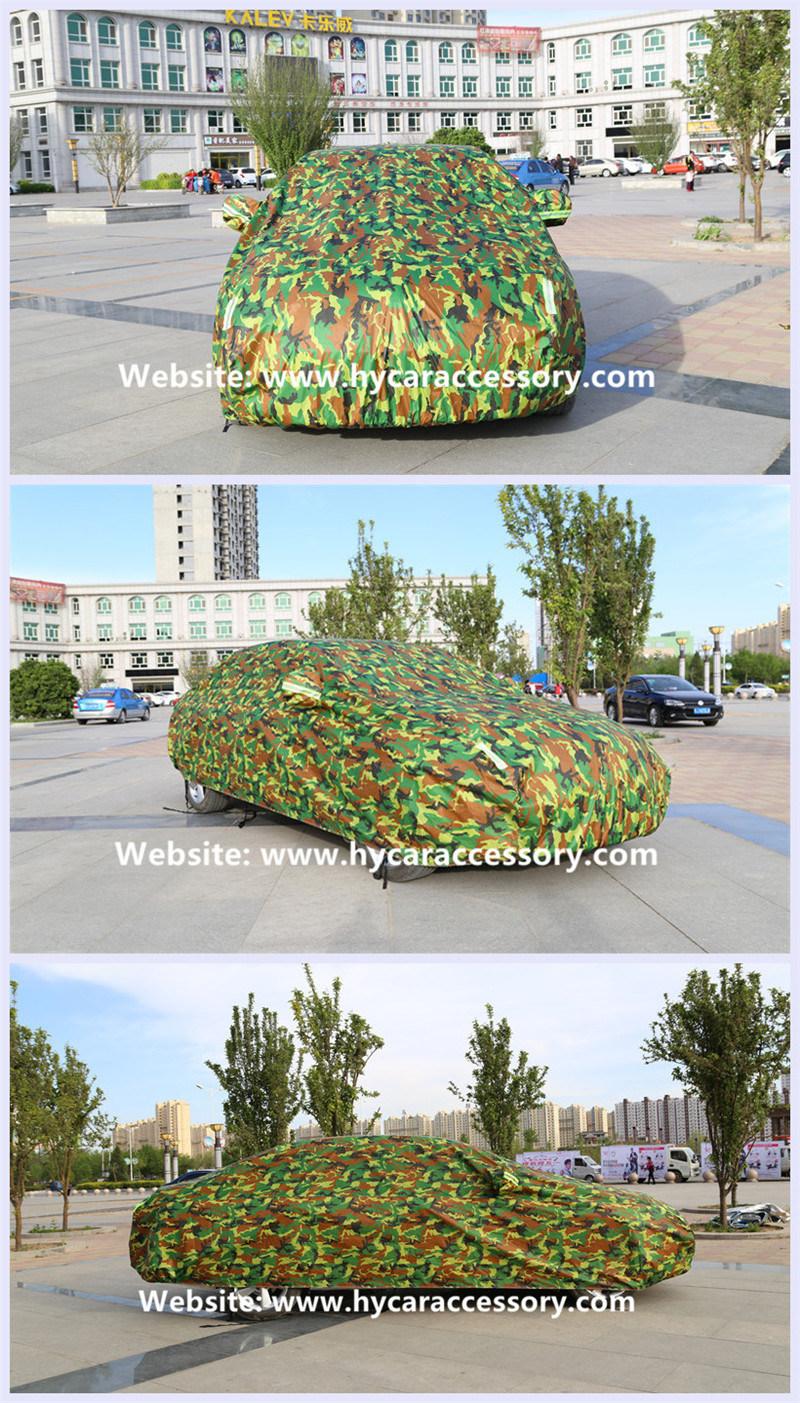 Universal Portable Sunproof Waterproof Folding Oxford Camouflage Auto Car Cover