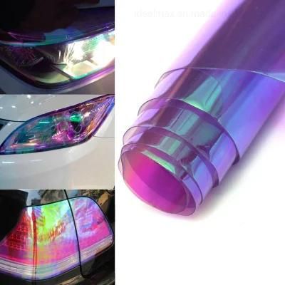 Idealmax Car Wrap Headlight Tint Film Chameleon Purple Color