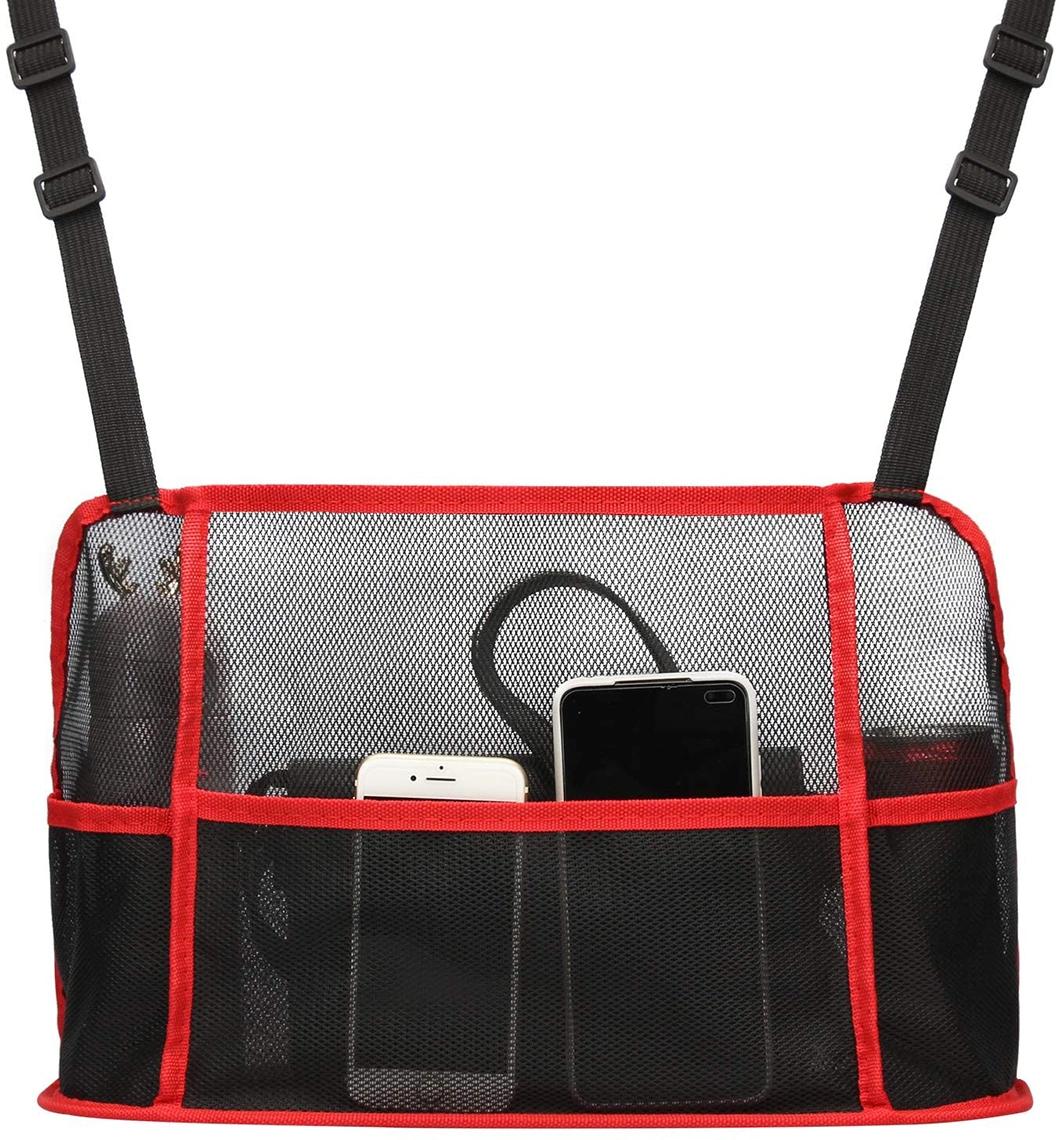 Large Capacity Storage Net Bag for Purse Organizer Mesh Between Front Seats Car Net Pocket Handbag Holder, Car Seat Back Organizer