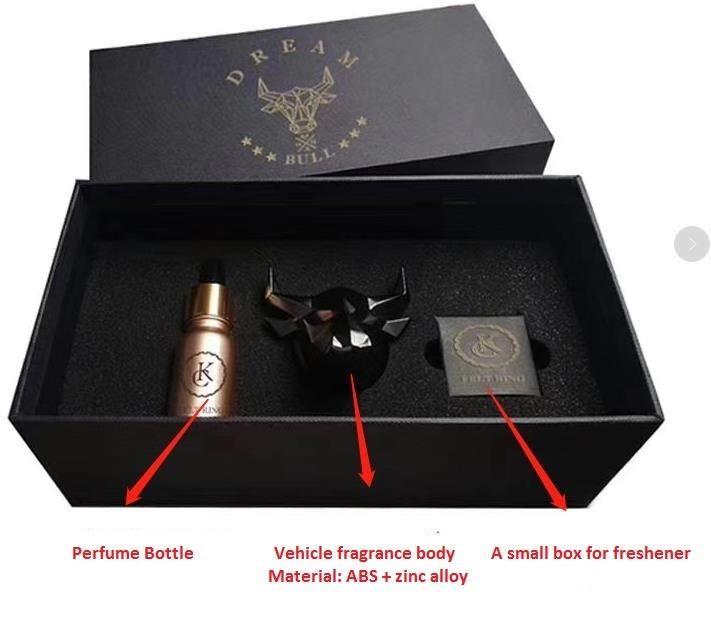 Bull Shaped Car Freshener Fragrance Perfume Accessories Interior Decoration Gift Set