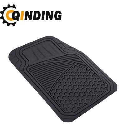 Basics 4-Piece Thick Flexible Rubber Car Floor Mat, Black