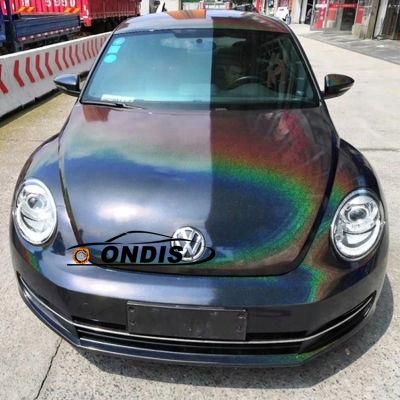 High Quality Sliver Glossy Iridescence Laser Vehicle Wrapping Body Stickers Foil Car Vinyl Film