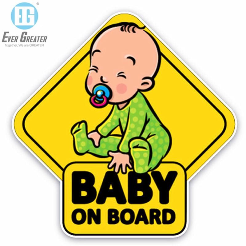 Black and White Outdoor Baby on Board Decal Waterproof Car Stickers Baby on Board Sicker