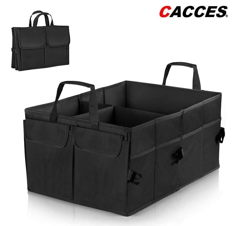 Car Boot Storage Organiser Boot Storage Box Heavy Duty Collapsible Multi Compartment Trunk Storage Organiser Waterproof Portable Trunk Organiser for Cars