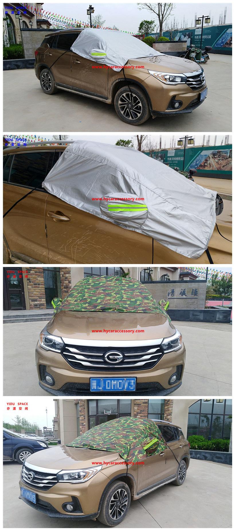 Wholesale Silver Waterproof Sunproof SUV Half Car Cover for Sedan