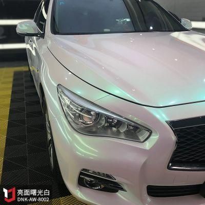 Premium High Glossy / Matte Satin Aurora White Chameleon Metallic Vinyl Film Wrap