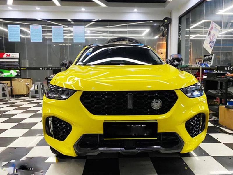 Super Bright Crystal Car Color Changing Film Corn Yellow Car Sticker