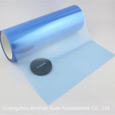 0.3*9m PVC Material Adhesive Vinyl Light Blue Car Light Tint Film