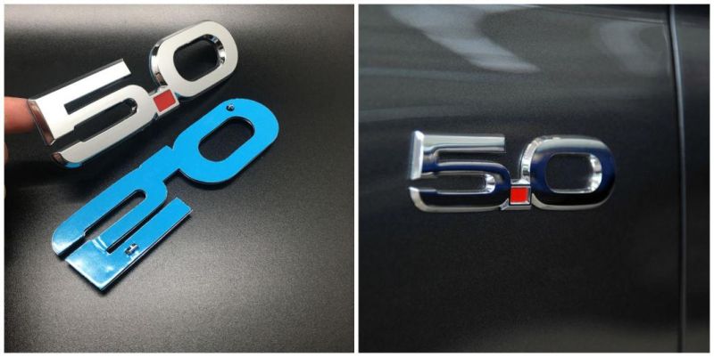 5.0 Ford Emblem Ford Bronco Mustang Emblem Fender Badge Decal Sticker Logo Car Accessories Car Parts Decoration ABS Plastic