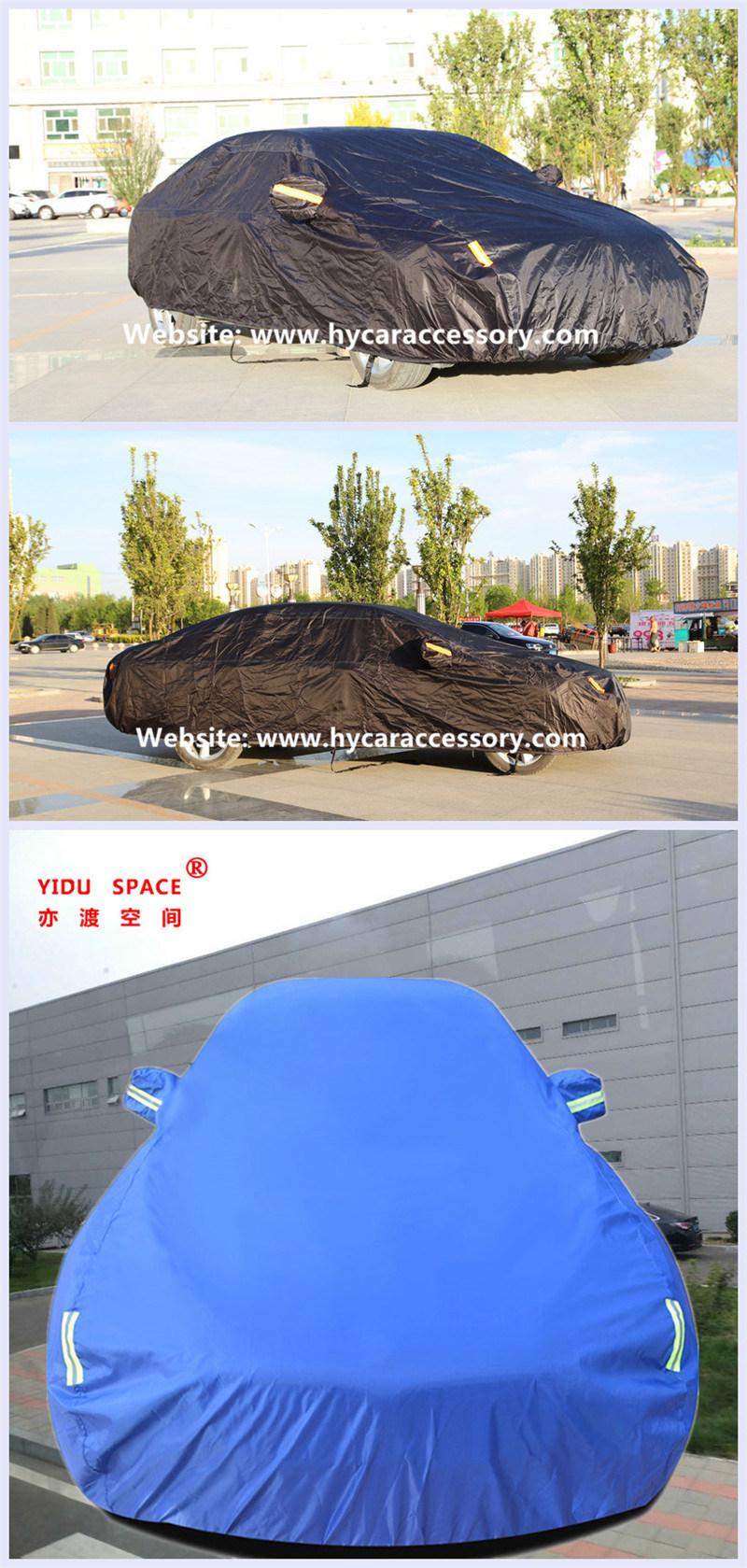 Wholesale Oxford Blue Sunshade Portable Sunproof Waterproof Sedan Cover