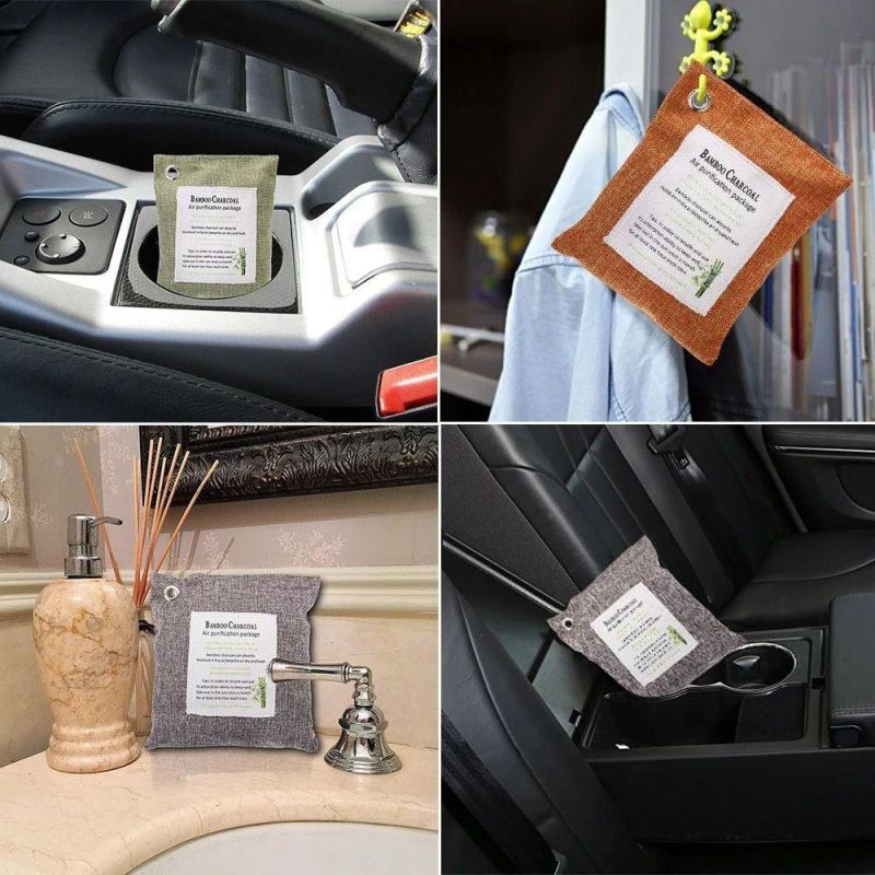 Natural Air Purifying Bag Natural Bamboo Charcoal Bag Air Freshener Odour Eliminator