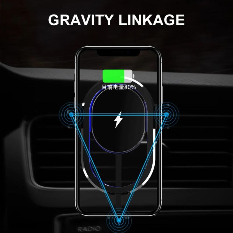 Fast Charging 15W Wireless Car Charger R1 Automatic Clamping Phone Holder Mount in Car Wireless Charger I Phone Huawei Samsung