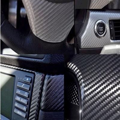 Glue for Car Bumper Air Bubble Vinyl Black 3D Carbon Fiber