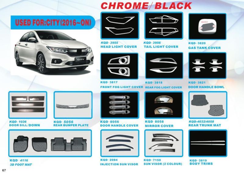 Hot Sale Car Accessories Rear Trunk Mat for Honda City