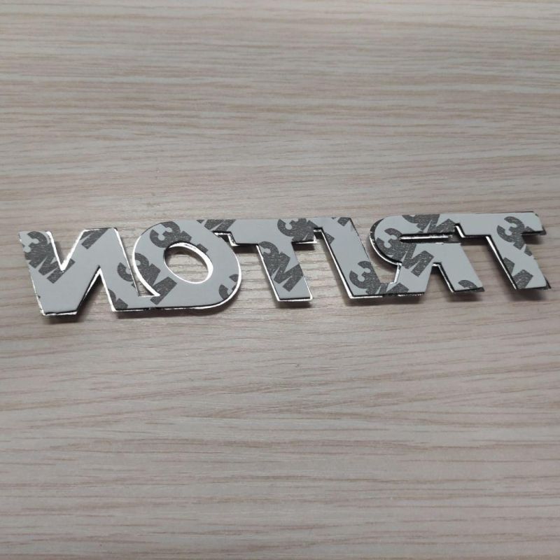 Silver ABS Plastic Custom Logo Auto Accessories Car Letter Badge Emblem