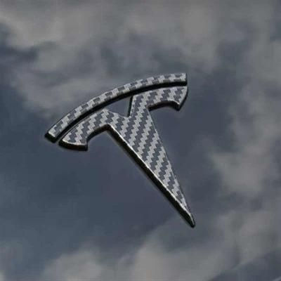 Carbon Fiber Pattern for Tesla Model 3 Y X S Auto Steering Wheel Patch Decoration Modified Accessories Head Tail Box
