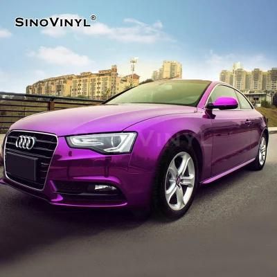 SINOVINYL Special Tiffany Chrome Gloss Super Stretch Reflective Auto Wrap Vinyl Sticker Wrapping