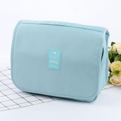 Wholesale Pure Color Toiletry Bag Travel Portable Hooked Wash Bag Cosmetic Storage Bag Can Be Customized Logo