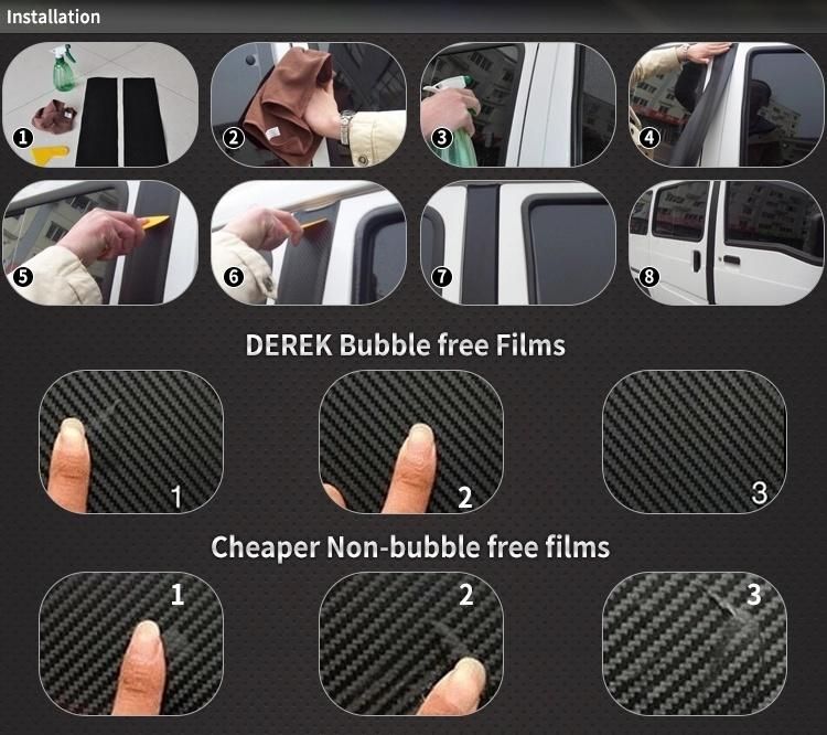 Carbon Fiber Car Wraps/3D Carbon Fiber Car Film/Car Protection Decoration Film/Interior Exterior Car Wrapping Decorate PVC Film