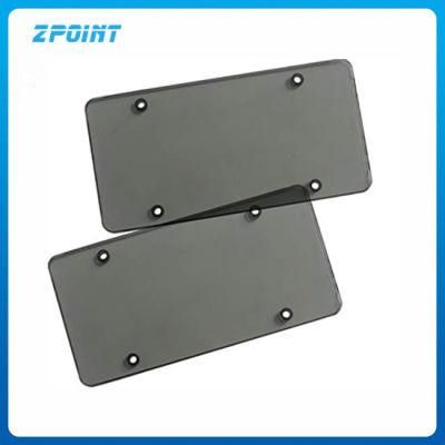 Car Accessories 2PCS Smoked Flat License Plate Covers Frame