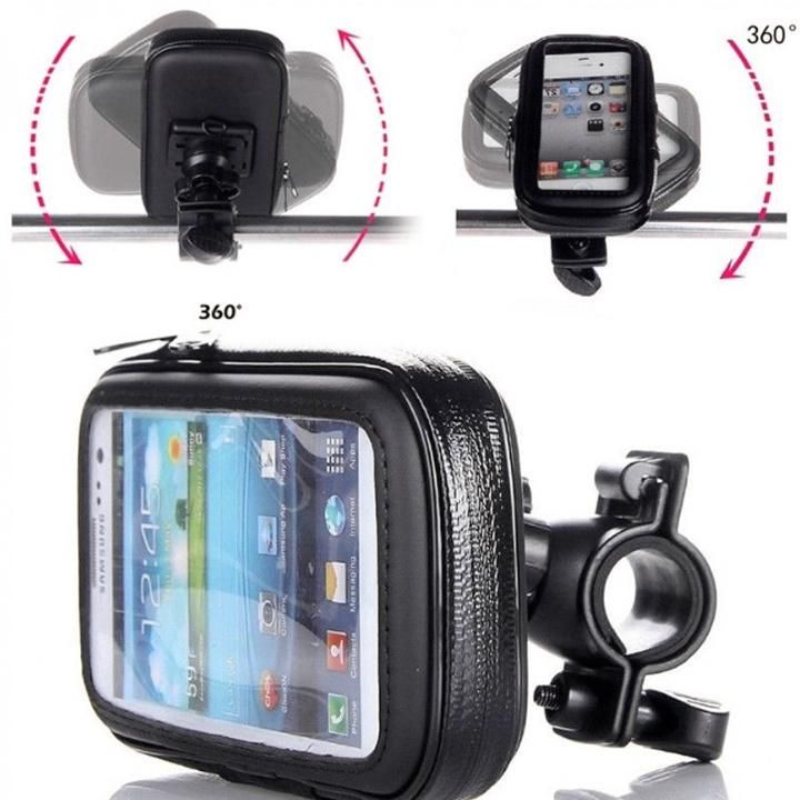 Bike Phone Mount Bag, Cycling Waterproof Front Frame Top Tube Handlebar Bag with Touch Screen Holder Case for I Phone X for Android