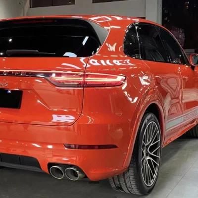 Tsautop 1.52*18m Pet Backing Super Glossy Crystal Lava Orange PVC Car Body sticker Vinyl Wrap