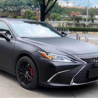 SINOVINYL Free Sample Super Matte Vehicle Wrapping Black Film Car Wrap Vinyl Air Release Sticker