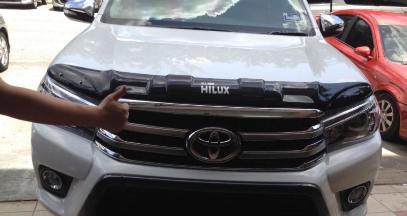 Two Color All Black Bonnet Guard for Hilux Revo 2016-2019