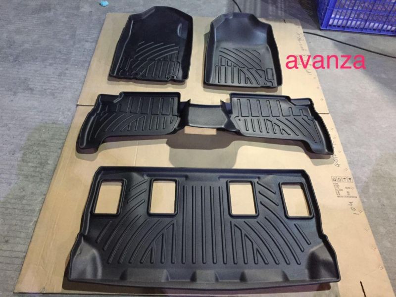 Injection Black 3D Foot Mat for Toyota Avanza 2016-2018