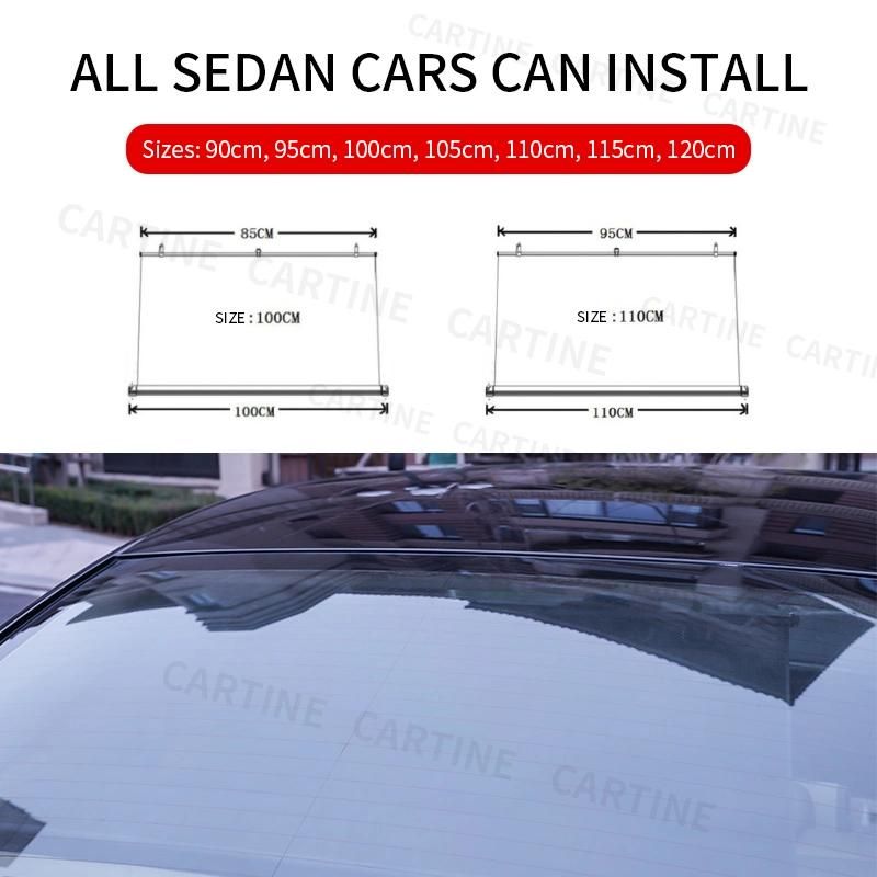 Manual Rear Windshield Car Sunshade 100cm