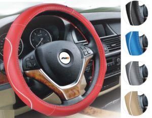 Red PU Colorful Stitch Steering Wheel Cover Auto