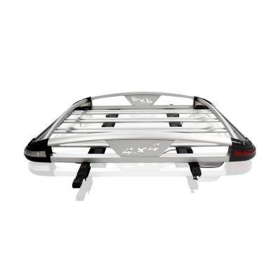 4X4 Auto Accessories Universal Aluminum Car Luggage Roof Rack with Light for Trd