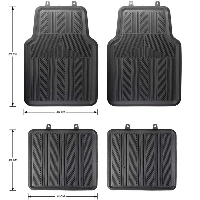 4-Piece Thick Flexible Rubber Car Floor Mat