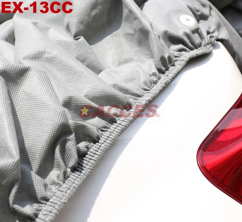 Cacces Factory Customized Fit Grey Waterproof Rain Barrier Non-Woven Fabric Car Cover, Fit up From 109" to 212.6" Sedan, SUV, MPV & Motorcycle Multiple Layers