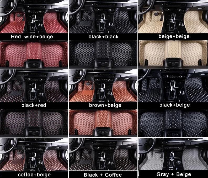 Luxury 5D Car Mats Waterproof Leather Car Interior Accessories 4 Pieces Carpet Foot Car Floor Mats