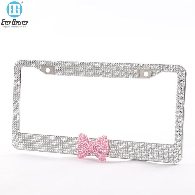 Custom Designer Diamond Metal License Plate Frame