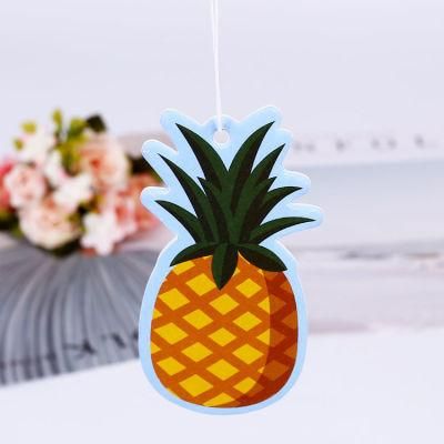 Wholesale Promotion Custom Hanging Fruit Shape Paper Air Freshener, Promotion Paper Car Air Freshener, Car Air Freshener Hanging