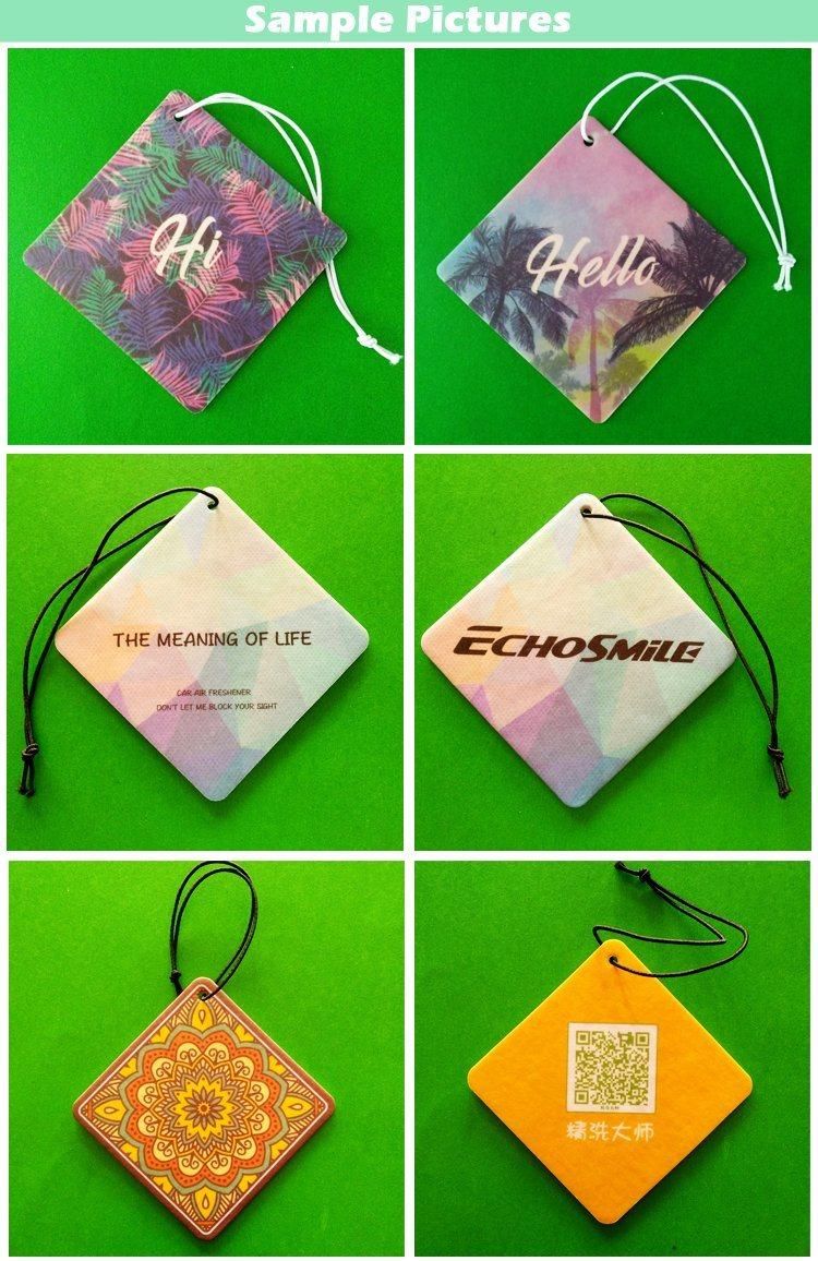 Custom Paper Car Hanging Air Freshener for Promotion Gifts