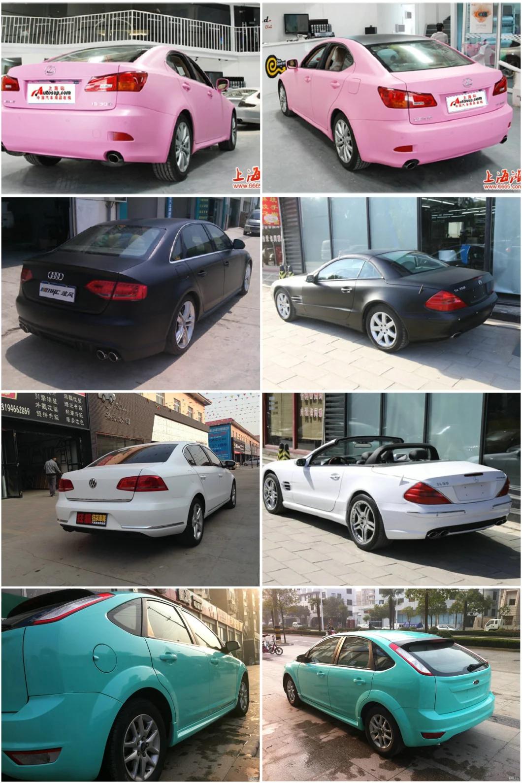 1.52*28m PVC Self Adhesive Black Car Vinyl Wrap Wholesale Car Accessory Matte Vinyl