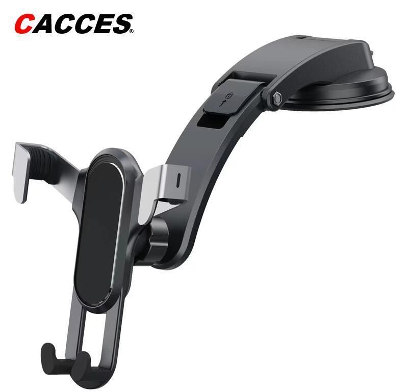 Car Phone Holder,Adjustable Car Phone Mount Cradle 360 Rotation,Phone Holder for Car W/One Button Release&Strong Sticky Gel Pad for Mob Phone From 4.5 to 6.0 in